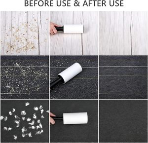 Rouleau adhésif anti-poils pour animaux, extra collant, pour nettoyer les vêtements, les poils de chien et de chat - Product Image 6
