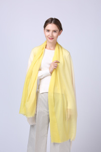 Custom Premium Two Tone Wool Scarf Soft Warm Gradient Color Pashmina <b>Shawl</b> <b>Wrap</b> For Women - Product Image 3