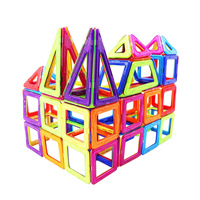 Wellbbplay 128 piezas Bloques de Construcción Magnéticos Huecos Diseño de Empuje y Arrastre Juguete Educativo de Inteligencia para Niños