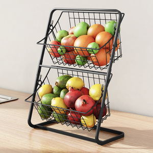Étagère de rangement multifonctionnelle moderne à 4 niveaux pour cuisine, support autoportant pour comptoir, panier de rangement pour oignons, gingembre et ail - Product Image 5