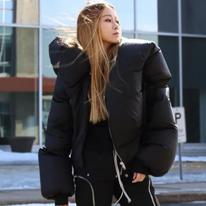 <span class=keywords><strong>2022</strong></span> filles <span class=keywords><strong>femme</strong></span> dame <span class=keywords><strong>femme</strong></span> automne hiver coton rembourré vers le bas grande taille vêtements d'extérieur haut fermeture éclair bouffant veste manteau pour dames femmes - Product Image 4