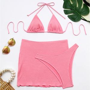 ชุดบิกินี่บราซิลลายเสือดาวพิมพ์ลายดอกไม้สำหรับผู้หญิง ชุดว่ายน้ำสองชิ้น ทำจากผ้าสแปนเด็กซ์/ไนลอน - Product Image 5