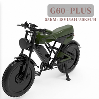Vélo électrique à pneus larges de 20 pouces, violet, 1000W, 48V, 25Ah, batterie amovible, suspension intégrale, éclairage LED étanche pour adultes