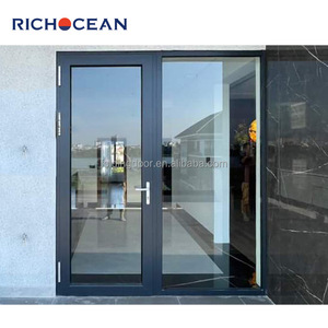 Pintu Geser Patio Ganda RICHOCEAN Hotel, Anti Badai, Aluminium, Kaca Tiga Lapis, Model Prancis - Product Image 5
