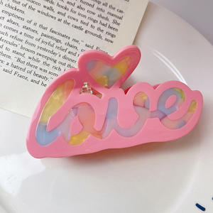 กิ๊บติดผมอะซิเตทสีสันสดใส ลายคำว่ารักหวานๆ สำหรับ<span class=keywords><strong>วัน</strong></span>วาเลนไทน์ ของ YJL  กิ๊บติดผมแฟชั่นสำหรับสาวๆ  แบบปรับแต่งได้ - Product Image 6