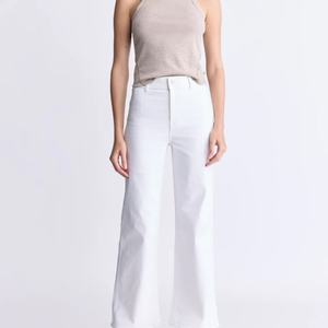 Jeans Rectos de Cintura Alta para Mujer, Blancos, Personalizados OEM/ODM, 100% Algodón, Pantalones Vaqueros de Moda - Product Image 4