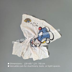 Trapos de algodón blancos económicos estampados, paquete de 1 kg, paños de limpieza de camisetas, trapos de limpieza de punto, 2 lb, blancos - Product Image 3