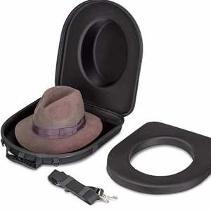 Classic Simple EVA Waterproof Cowboy Fedora <b>Hat</b> Travel Carrier with Zipper Closure - Product Image 3