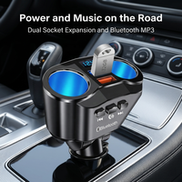 Allume-cigare double avec lecteur MP3 Bluetooth et écran numérique, charge rapide et sécurisée, musique, certifié CE, OEM ODM