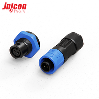 Connecteur étanche 7A 300V à verrouillage par pression 2 broches M12 IP67 pour assemblage sur site, pour système de contrôle d'automatisation de capteurs UL TUV