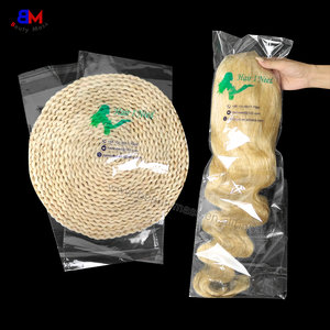 Bán buôn túi nhựa trong suốt biểu tượng tùy chỉnh tự niêm phong dính rõ ràng tóc túi cho bó - Product Image 1