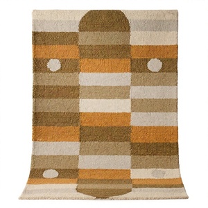 Modern Geometric Area Rug Wool Acrylic Hand Tufted Rectangle Reversible Living Room Rug Medium Pile Rubber Backing - Product Image 1