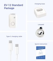 Collier d'alerte médicale cellulaire EV12 avec bouton d'urgence pour personnes âgées, détection de chute pour seniors, localisateur GPS intelligent
