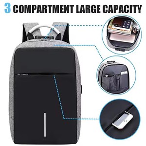 Mochila para Portátil con Carga USB, Mochilas para Hombre, Impermeables, Personalizadas, para Viajes, Negocios, Bolsa para Computadora - Product Image 1