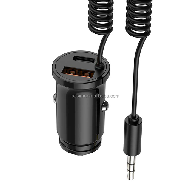 BT5.4 AUX Bluetooth Audio Receiver USB PD Type-C Fast Charger Car Handsfree MP3 Player AUX Audio Sound Music Receiver