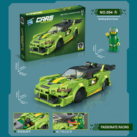 Bloques de Construcción Compatibles para Niños, Rompecabezas de Auto, Ensamblaje de Piezas Pequeñas, Modelo de Auto Deportivo, Juguetes de Carreras