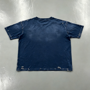 Camiseta <span class=keywords><strong>Vintage</strong></span> 2026 Azul Marino Desgastada con Estampado DTG, Camiseta Holgada con Logotipos, Camiseta Informal de Verano de Algodón Estilo Urbano - Product Image 2