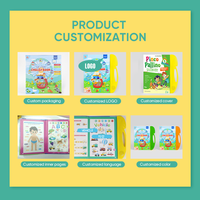 Libro educativo de audio para niños personalizado con botón de sonido Libro de música en inglés impreso en cartón y papel recubierto
