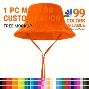 Chapeau Bob d'Extérieur AZOV Japonais Rouge Effiloché Personnalisé, Léger et Polyvalent à Large Bord, Effet Amincissant du Visage, Idéal pour l'Été - Product Image 1