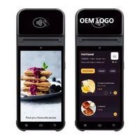 Terminal de Pago POS Portátil con Android 12, Impresora Térmica de 58 mm, Escáner de Códigos de Barras 2D y Reconocimiento de Huellas Dactilares de Alta Calidad