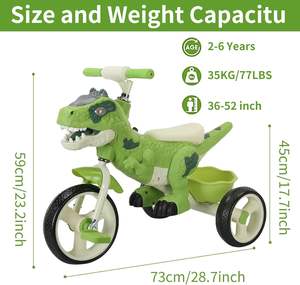 Nouveau modèle de vélo de dinosaure vélo d'équilibre vélo à trois <span class=keywords><strong>roues</strong></span> bébé scooter 2-6 ans enfants Mini vélo d'équilibre pour les tout-petits - Product Image 5