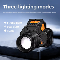 Lampe frontale LED COB à capteur, réglable, super lumineuse, haute CRI 95, USB, en aluminium, IP65, pour la pêche nocturne en plein air, la plongée, le camping