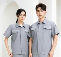 Combinaison de travail en polyester et coton TN62911 pour hommes, vêtement de protection absorbant la transpiration et respirant, idéal pour l'usine et la soudure anti-flamme