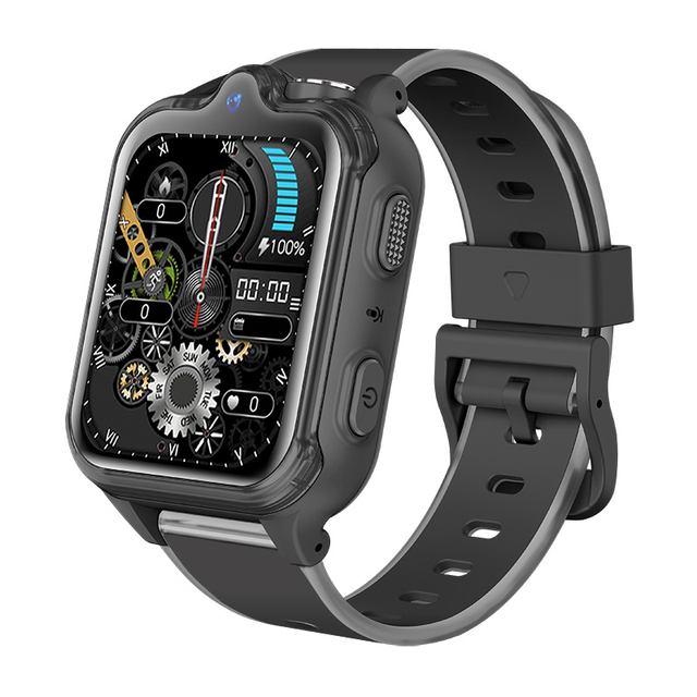 Kids 4G GPS Smart Watch with Nano SIM Card Touch Screen SOS Button & Video Call 1.72" Square IPS Display IP67 Waterproof