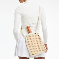 Vintage Caning Pickleball Bag Sac à bandoulière portable pour femmes pour Pickleballs