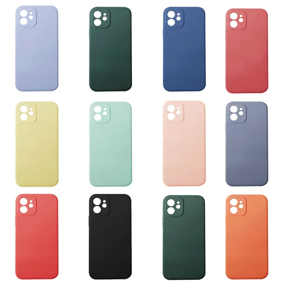 New Candy Color Shockproof Breathable Clear Soft TPU Liquid Silicone Phone Case for iPhone 11 12 13 Pro Max