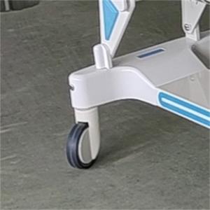 6-Zoll 150-mm Zentralschloss-Medizinschlafstellen leiser TPR-Radräder Gesamtbremse Richtungsbahn-Wohnwagen Krankenhausbetten Werkstatt Bremsen - Product Image 3