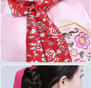 Costume de scène coréen traditionnel pour femmes, Hanbok doré, en polyester, pour la danse et les spectacles - Product Image 6