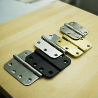Charnières de porte intérieures OEM modernes en laiton massif 3,5 po x 3,5 po x 3 mm, paire à roulement carré, ouverture à 180°, 6 trous, pour salle de bain, chambre, entrée
