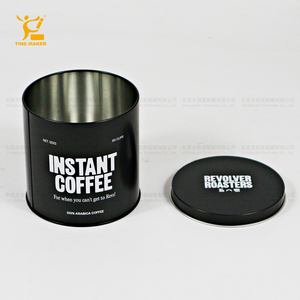 Tinsmaker bán buôn biểu tượng tùy chỉnh xi lanh nhỏ cà phê tins OEM & ODM Đen 120 gam Cà phê bột đậu gia vị tin có thể lưu trữ gói - Product Image 3