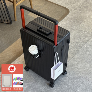 Travel <b>Suitcase</b> With Aluminum Frame 360 Degree Spinner Wheels <b>Lock</b> For Leisure Travel Unisex Elegant White Black Silver Light - Product Image 2