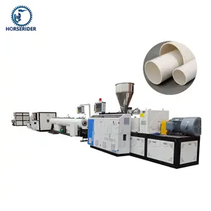 Pvc conduit pipe making machine grande diâmetro drenagem/irrigação tubulação linha de produção com impressora