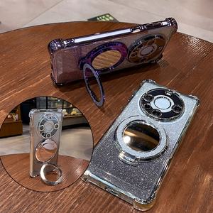 Coque de téléphone pour <span class=keywords><strong>Huawei</strong></span> <span class=keywords><strong>Mate</strong></span> 80 <span class=keywords><strong>Pro</strong></span> Max avec support magnétique miroir, protection anti-chute avec airbag aux quatre coins pour coque de téléphone <span class=keywords><strong>Huawei</strong></span> - Product Image 1