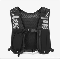 Gilet d'hydratation léger en polyester respirant avec sangle d'épaule incurvée, maille alvéolée, poche pour téléphone et bouteille de 500 ml, 20L