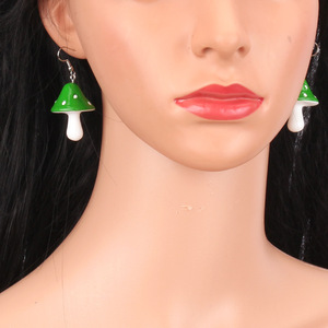 <b>Candy</b> Color Acrylic Mushroom Waist Chain <b>Necklace</b> Earring Set Women's Fashion Jewelry Cartoon Style ZINC ALLOY - Product Image 4