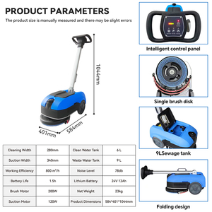 Nettoyeur de sols rotatif manuel portable K3 Home, mini machine à nettoyer à sec et à eau, petite machine électrique orbitale pour usage résidentiel - Product Image 3