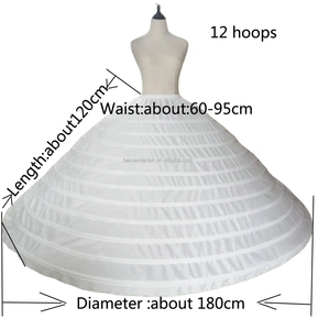 En stock 12 anneaux en acier <span class=keywords><strong>grande</strong></span> <span class=keywords><strong>taille</strong></span> jupe bouffante <span class=keywords><strong>robe</strong></span> <span class=keywords><strong>de</strong></span> <span class=keywords><strong>mariée</strong></span> jupons sous-jupe pour accessoires <span class=keywords><strong>de</strong></span> mariage - Product Image 3