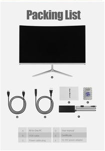 OEM Desktop bisnis semua dalam satu 23.8 inci PC <span class=keywords><strong>Core</strong></span> I7 10850H DDR4 6 <span class=keywords><strong>Core</strong></span> komputer Monoblock dengan layar LCD - Product Image 6