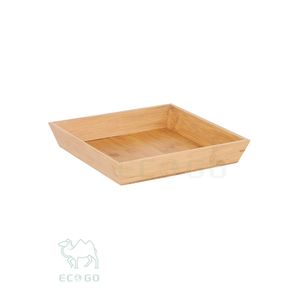 Plateau en bambou laqué personnalisé pour le service de café, de thé et de collations dans les restaurants - Product Image 5