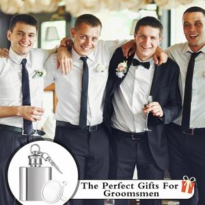 Logo Customize Stainless Steel Keychain Flask Keychain <b>Whiskey</b> Bottle With Keychain Flat Lid <b>Jug</b> - Product Image 6