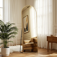 Miroir pleine longueur grand format sur pied, miroir mural autoportant pour chambre à coucher, dressing, dressing mural