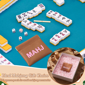 Bolsas Personalizadas para Dados de Mahjong, Bolsa de PU para Dados, Monedero Mini para Fichas de Mahjong, para Juegos de Mesa, Fiestas y Viajes - Product Image 4