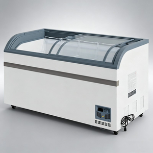 Congelador comercial de gran capacidad de 58 pulgadas con ruedas para supermercado, de bajo consumo y diseño tipo isla. - Product Image 5