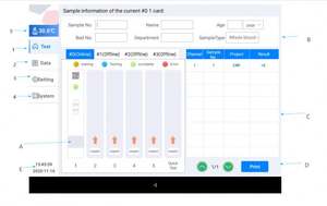 Equipamento veterinário portátil do IVD do tela táctil do analisador rápido imunossário do POCT do teste da fluorescência do veterinário - Product Image 6