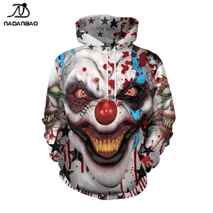 Nadanbao Merk 2022 Nieuwkomers Custom Sublimatie Paar Hoodies 3d Gedrukt Halloween Joke Patroon Mode Man Sweatshirt