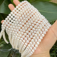 Chaîne de perles d'eau douce rondes de qualité AA de 7-8 mm, perles cultivées naturelles en vrac pour la fabrication de bijoux DIY